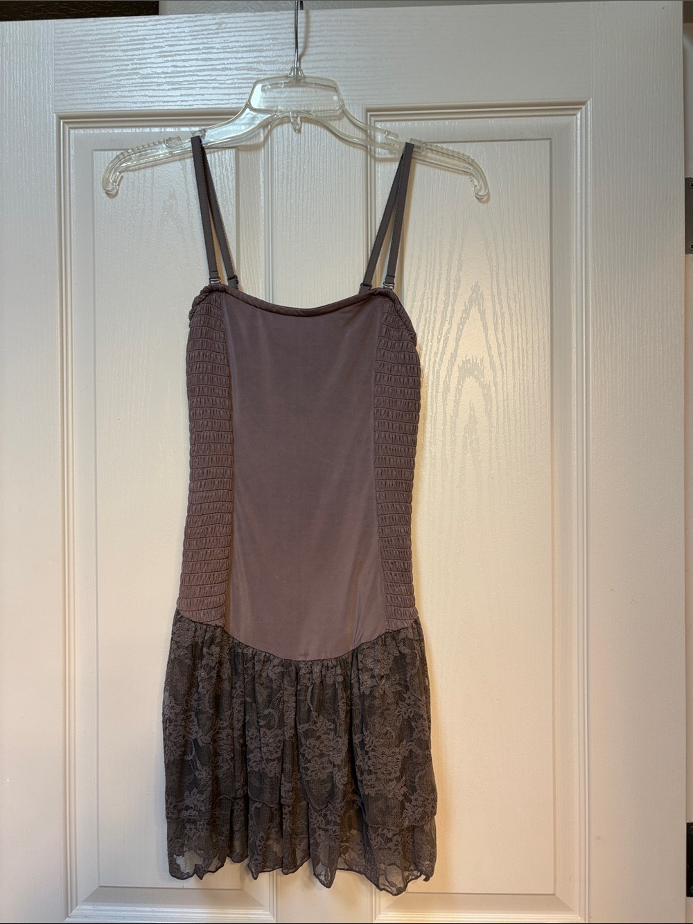 Intimately Free People Taupe Trim Slip Dress